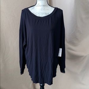 FREE PEOPLE SHIMMY SHAKE BLACK TOP S NWT